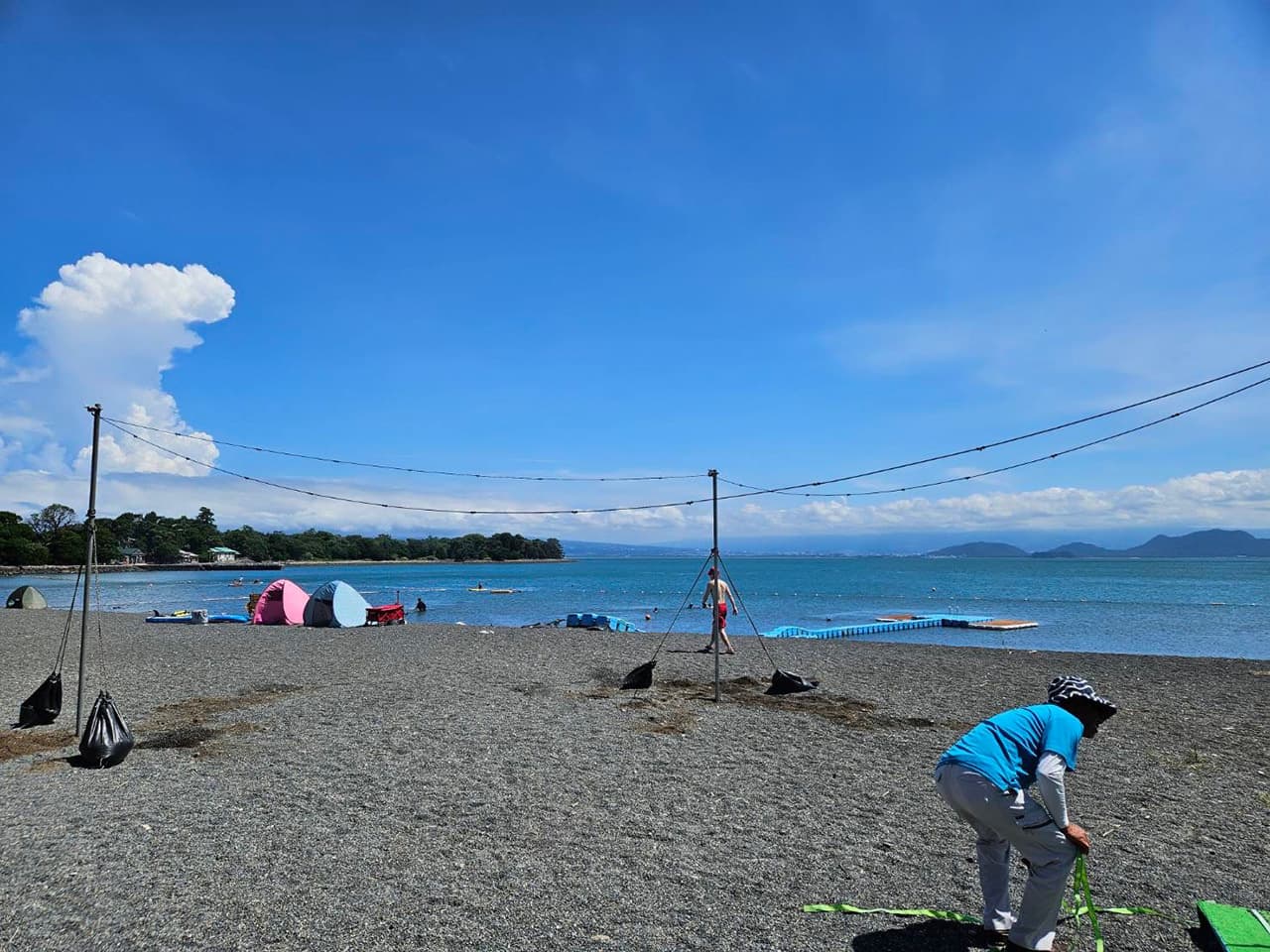 環境省認定『水質が特に良好な水浴場』大瀬海水浴場　ミストシャワー